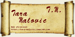 Tara Malović vizit kartica
